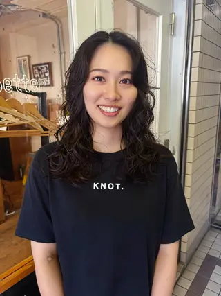 ミディアム パーマ kaito パーマ募集🌀😵‍のヘアスタイル