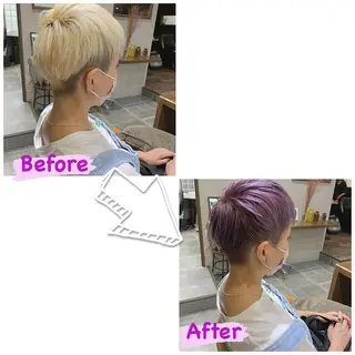 ショート カラー enx天王町店 伊藤　愛央のヘアスタイル