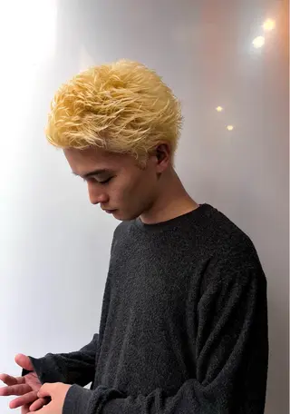 ショート カラー パーマ メンズ fuji koudaiのヘアスタイル