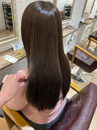 セミロング カラー 🥀韓国ヘア🥀 宮津真菜のヘアスタイル