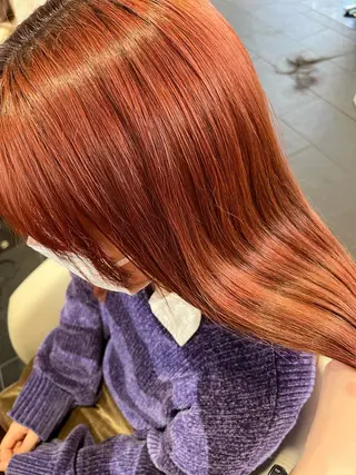 ロング カラー FRAME＋spa&hair roomなんば駅前店所属・🦋タナカ ヒナ🦋 ブリーチなしカラーのヘアスタイル