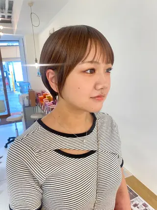 ショート カラー 安永 涼のヘアスタイル