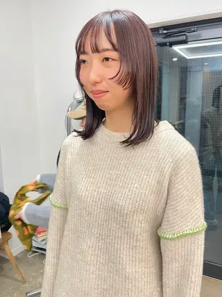 ミディアム カラー pole所属・【pole】 minaのヘアスタイル