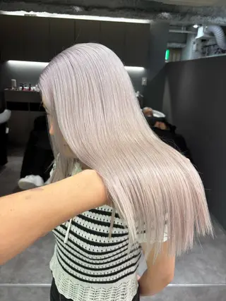 セミロング カラー 名古屋/デザイン/ ブリーチ/松井亮磨のヘアスタイル