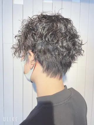 ショート パーマ メンズ ❣️モードケイズ塚口 和田一将のヘアスタイル