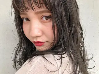 セミロング カラー ヘアアレンジ GiseL天神カラー 髪質改善/ブリーチのヘアスタイル