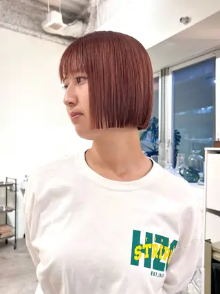 ショート 切りっぱなしボブ 大阪梅田/きょうかのヘアスタイル