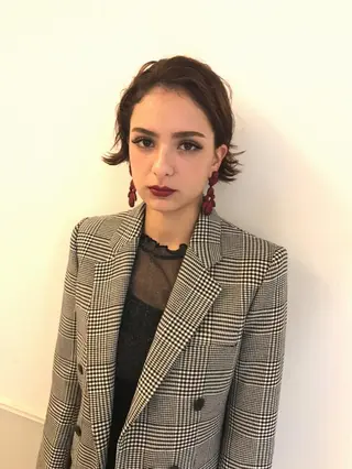 ショート カラー ヤマナカ エリカのヘアスタイル