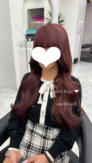 ロング カラー パーマ ヘアアレンジ メンズ キッズ ♥️韓国ヘア レイヤー♥️ゆりのヘアスタイル
