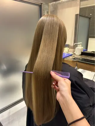 ロング 艶ブリーチ/カット kurumi🌼のヘアスタイル