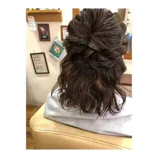 ミディアム ヘアアレンジ 國次 夕貴のヘアスタイル