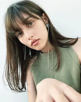 セミロング カラー 似合わせcut ◎ 倉橋実咲のヘアスタイル