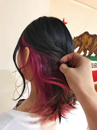 ミディアム カラー ヘアアレンジ ❤️カラー得意 🧡松浦睦樹❤️のヘアスタイル