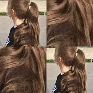 ロング カラー ヘアアレンジ ブリーチなしカラー/ 髪質改善/寺門束のヘアスタイル