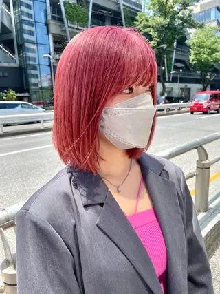 ショート レイヤー×ツヤカラー 渋谷/kougaのヘアスタイル