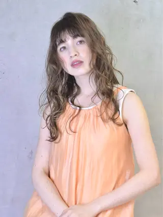 セミロング カラー 髪質改善/ヘアケア coiiはしもとはなのヘアスタイル