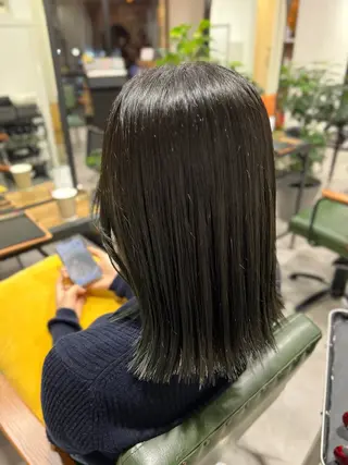 ミディアム カラー 艶カラー透明感カラー 暖色カラー佐藤舞花のヘアスタイル