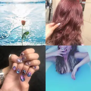 セミロング ネイル 💓💓彩 音💓💓のマツエク・マツパデザイン