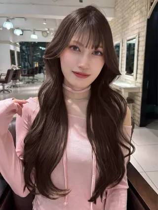 セミロング 縮毛・髪質改善🩰 mai🐰ྀི🤍のヘアスタイル