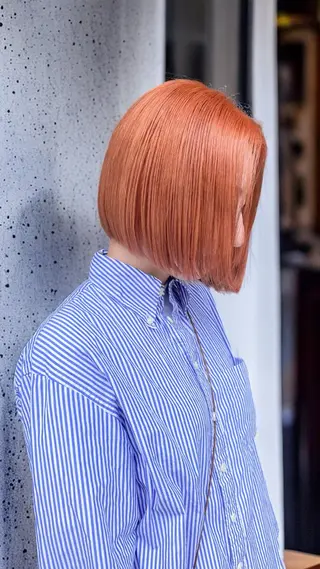 ショート カラー レイヤー/ベージュ カラー/ハシモトのヘアスタイル