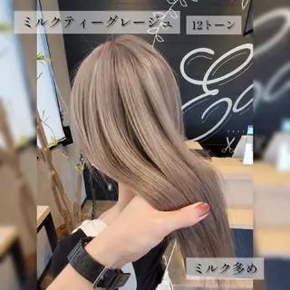 ロング カラー メンズ キッズ 髪質改善縮毛矯正×ブ リーチ特化/佐伯 駿のヘアスタイル