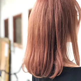 ミディアム カラー イケダ ハルカのヘアスタイル