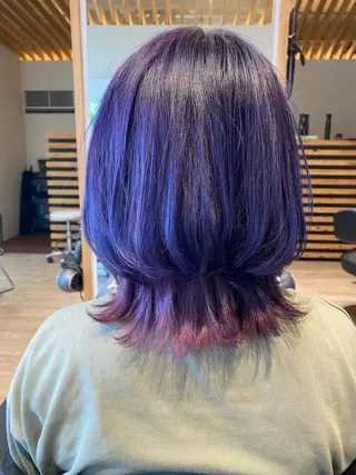 セミロング カラー 関口 友行のヘアスタイル