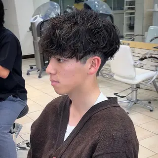 ショート パーマ メンズ masahiro 波巻きシャドウパーマのヘアスタイル
