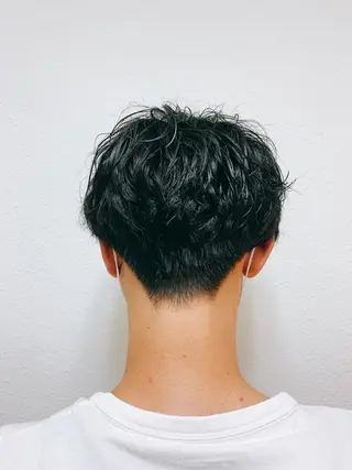 ショート パーマ メンズ エンドウ ミノリ🤎 /半個室/レイヤーのヘアスタイル