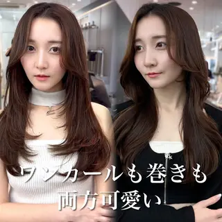 ロング カラー 髪質改善/縮毛矯正/ 韓国ヘア/矢野のヘアスタイル