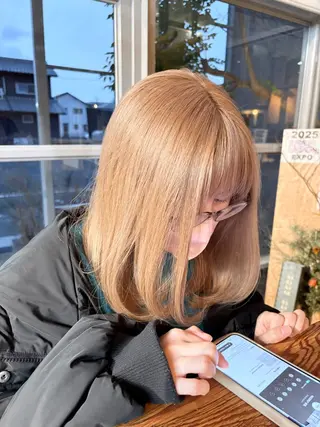 ミディアム Nicoru*所属・園田 綾佳のヘアスタイル