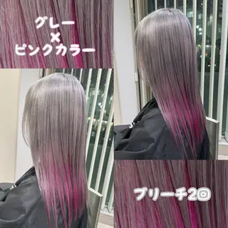 セミロング カラー Re:st所属・Miyavi/カラー ショートボブのヘアスタイル