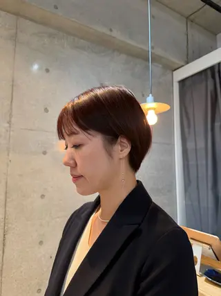 ショート デジタルパーマ/ 艶カラー/神野楓のヘアスタイル