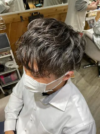 ショート パーマ メンズ CORE blanc所属・COREblanc ゆきの／表参道 原宿のヘアスタイル