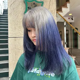 セミロング カラー 艶カラー💙/狩野 遥のヘアスタイル
