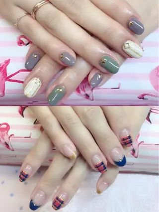 ネイル Chiara チップ長さ出しのネイルデザイン