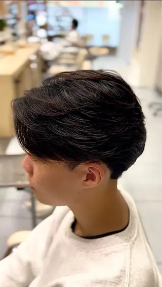 ショート パーマ メンズ 🔮メンズ縮毛矯正 毛流れパーマ💎竹永のヘアスタイル