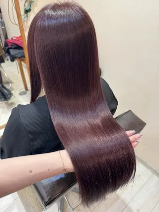 ロング カラー ピンクカラー🩷 スパニスト 外岡実希のヘアスタイル