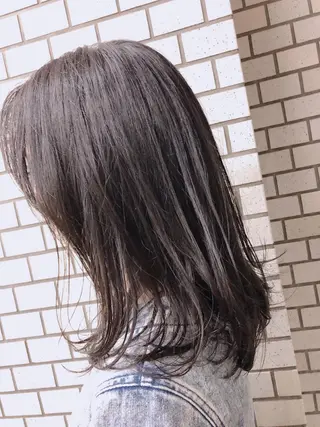 ミディアム カラー hair &eye LAWE.店長のヘアスタイル