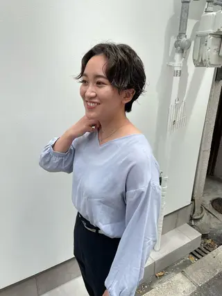 ショート パーマ 髙橋奈緒子 ⭐︎newi京橋のヘアスタイル