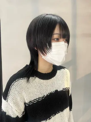 ミディアム 柏 ウルフ/レイヤー 田中佐和🐺のヘアスタイル