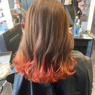 ミディアム カラー ブリーチカラー/ 岩破瑞希のヘアスタイル