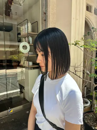 ショート カラー 水原波津輝/ボブ /ニュアンスパーマのヘアスタイル