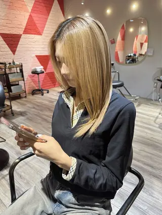 セミロング 【天満1艶髪】潤艶/ 髪質改善🌹釣本竜哉のヘアスタイル