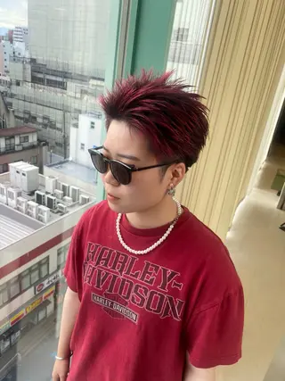 ショート 推し活/韓国/ブリー チカラーminamiのヘアスタイル