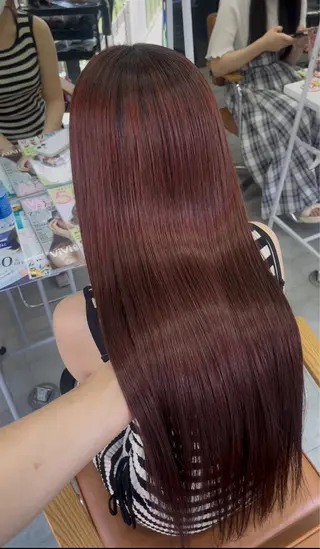 ロング 髪質改善/羽エクステ サラサ🩶ᩚのヘアスタイル