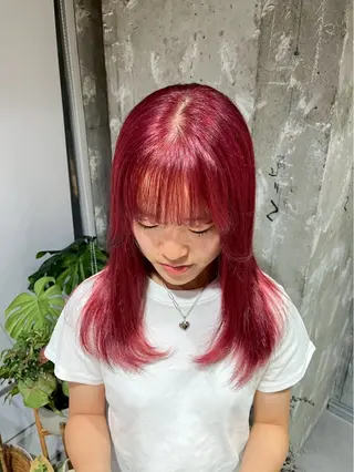 ロング 齋 花音のヘアスタイル