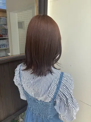 セミロング カラー 松田 遥香のヘアスタイル