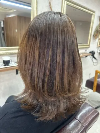ミディアム カラー Lien 深井店のヘアスタイル