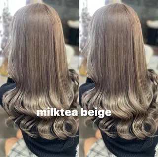 ミディアム 🦋ami/浦和 ブリーチカラー🦋のヘアスタイル